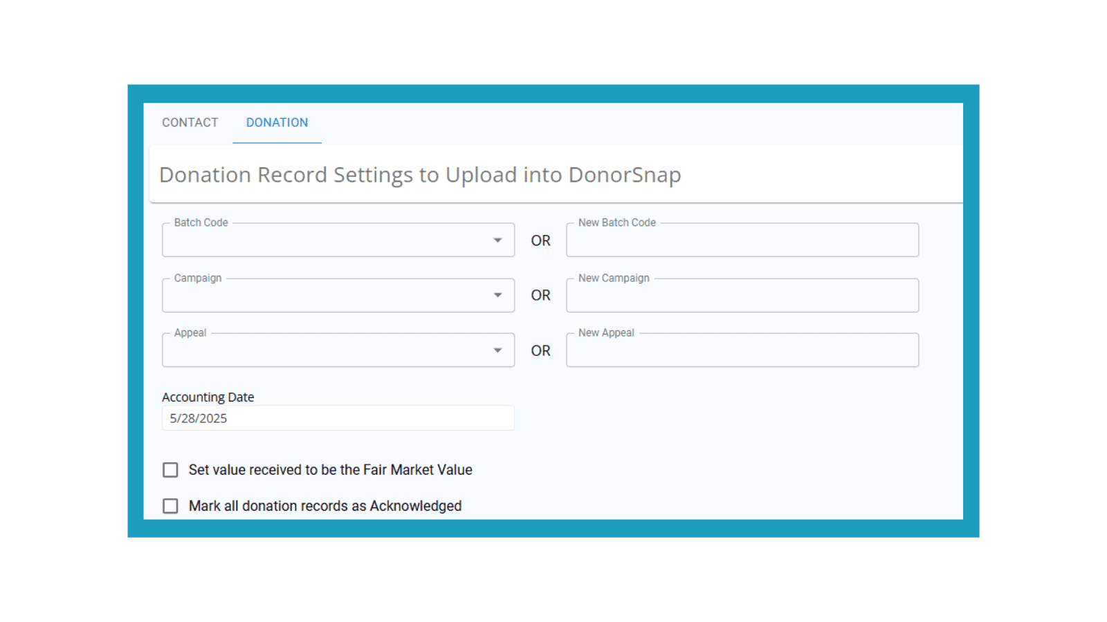 donorsnap integration